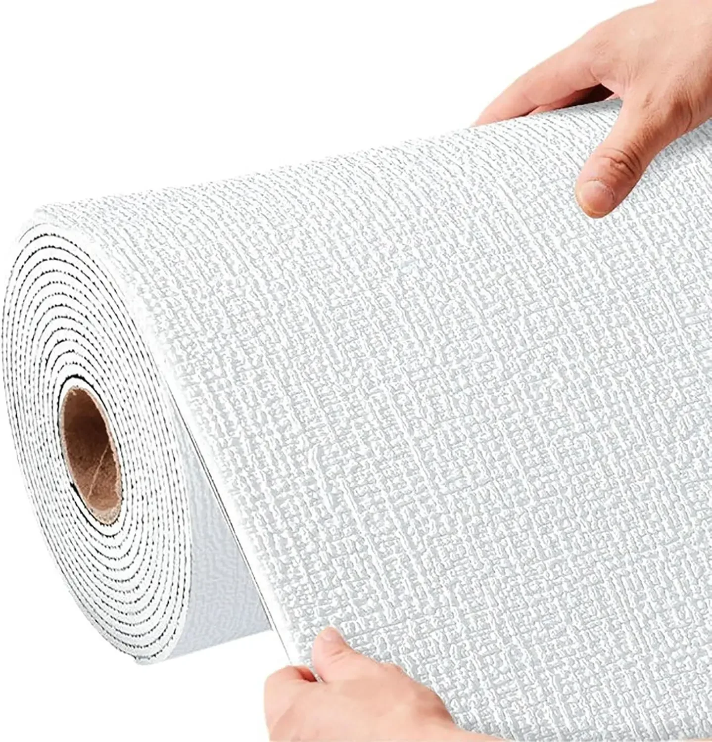 Self-กาว 3D ผ้าลินินโฟมสติ๊กเกอร์ติดผนัง PVC Moisture-proof วอลล์เปเปอร์สําหรับห้องนั่งเล่นห้องนอนห้องน้ําหอพักตกแต่งบ้าน 1