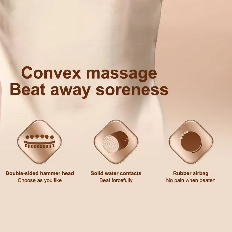 1PCS 3 In 1 Relief Stress Massager Massage Hammer Stick Knock Scratcher Körper Massage Entspannung Werkzeug – Detail 11