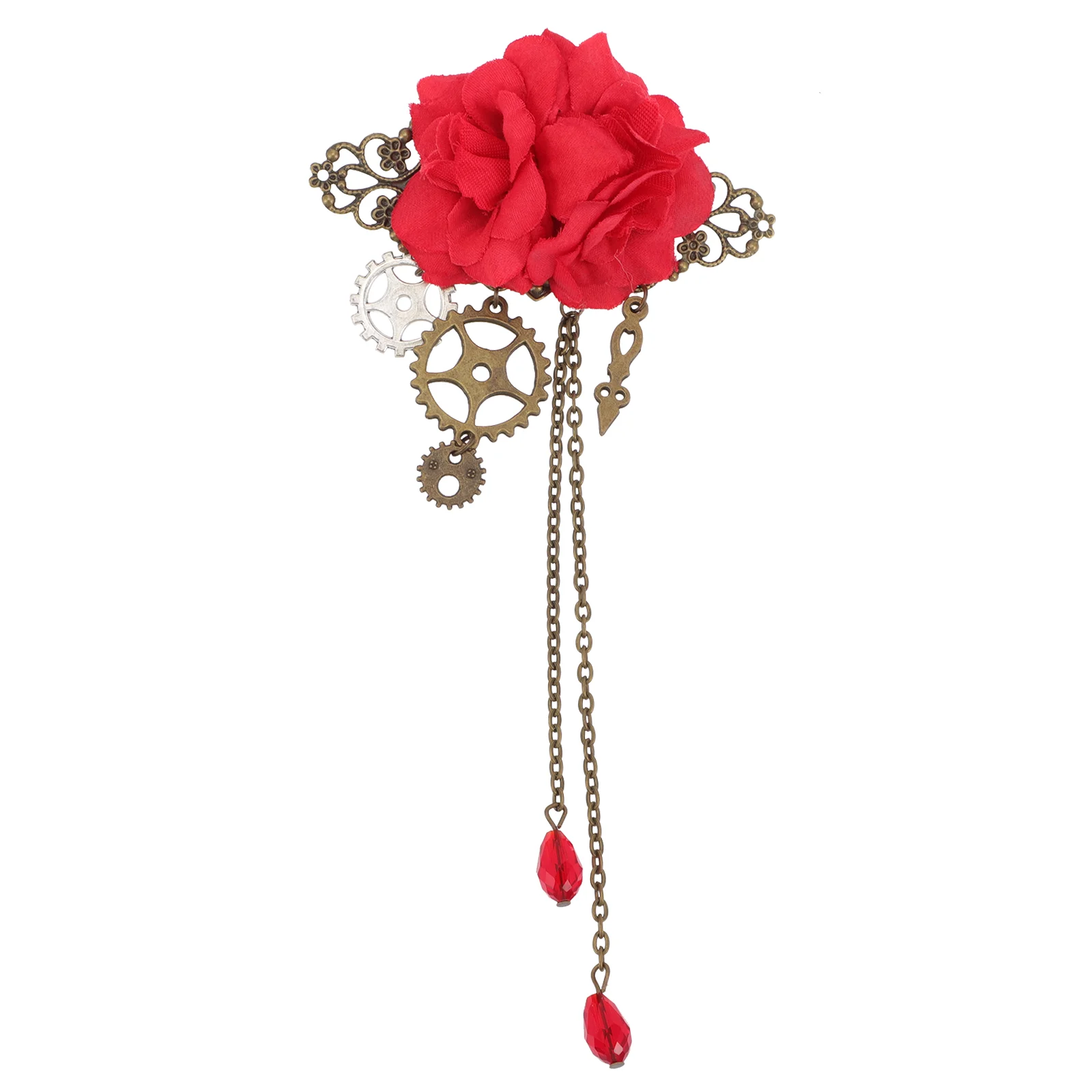 

Rhinestone Barrettes for Women Punk Mechanical Hairpin Vintage Decor Accessories Girls