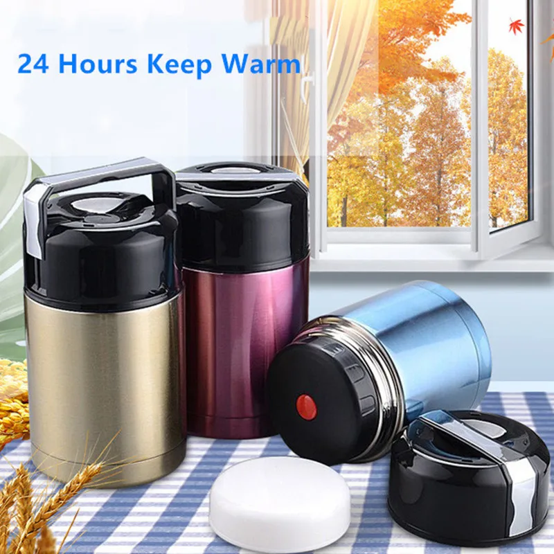 Fiambrera térmica de acero inoxidable con aislamiento, recipiente de comida  de gran capacidad, para mantener la comida caliente, 12-24 horas -  AliExpress