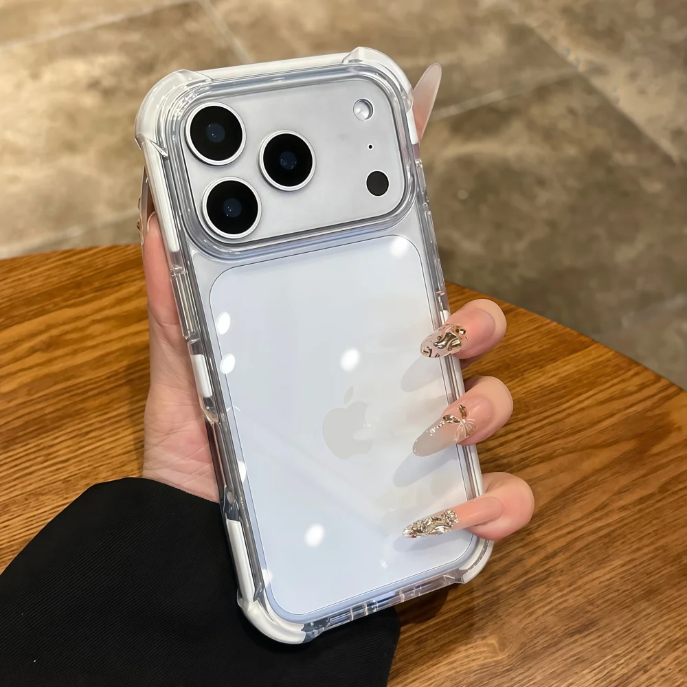 Shockproof Armor Bumper Case with Magnetic Wireless Charging Compatibility - Hybrid Hard PC Cover
