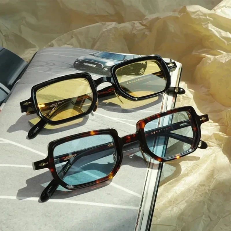 

Оригинальные мужские солнцезащитные очки ASTATRE JMM ручной работы дизайнерские Роскошные брендовые прямоугольные мужские очки уличные женские очки UV400