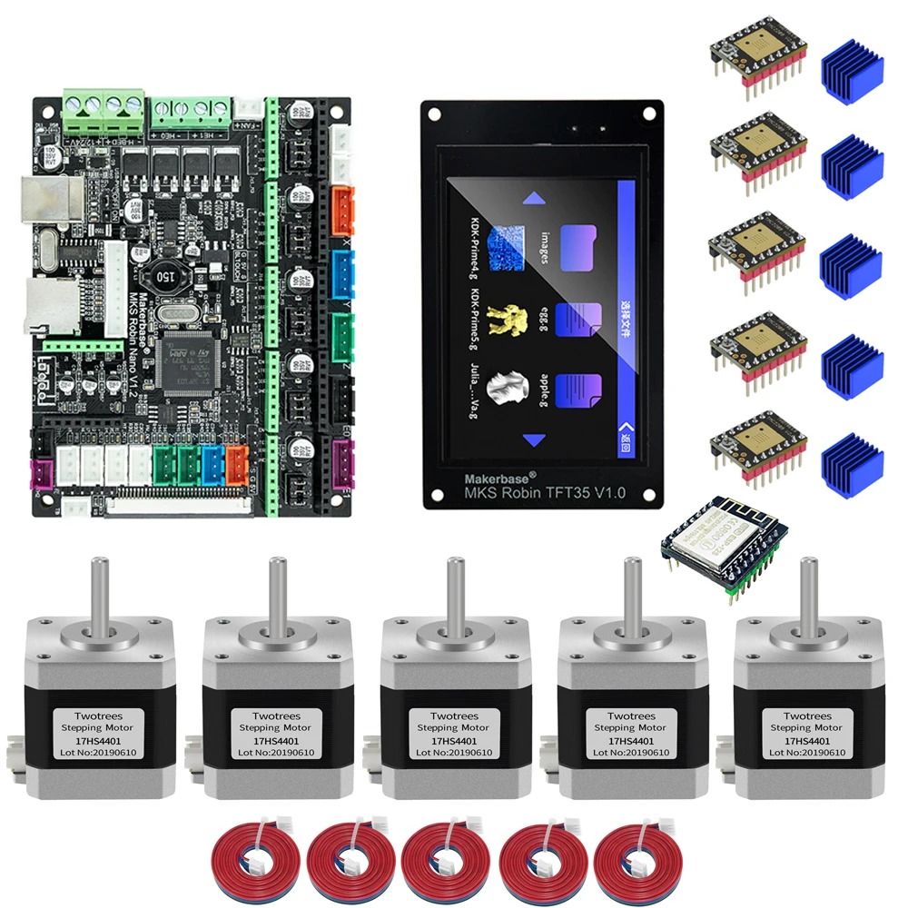 3d printer motherboard motor driver kit mks robin nano v1 2 tft35 wifi