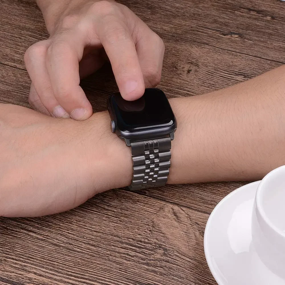 Premium Stainless Steel Metal Watch Strap Replacement Belt, Compatible with Apple Watch