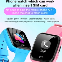Game Smart Watch Kids Phone Call Music Play Flashlight 6 Games With SD Card Smartwatch Clock For Boys Girls Gifts 2