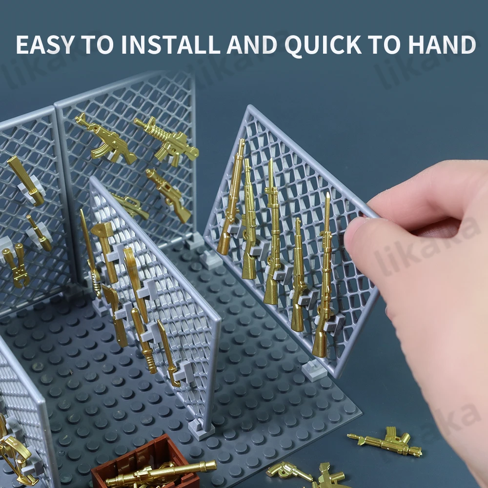 MOC Arsenal Building Blocks Toys Set Military Weapons House Armory with  Golden Guns Tools Boxes Accessories Blocks Toys for Boys - AliExpress