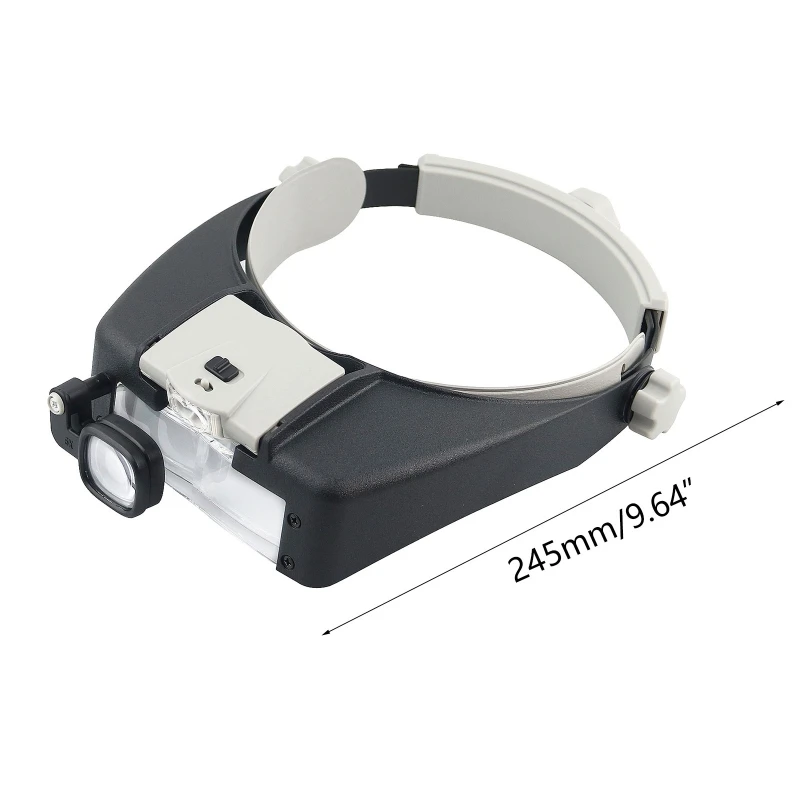 2 LED Headband Headset Head Lamp Light Jeweler Magnifier Glass Loupe jewelry magnifier jeweler repair magnifier jewelry magnifying glass magnifying glass soldering magnifier soldering repair magnifier headband magnifier head wearing magnifier magnifying glass lamp reading magnifier