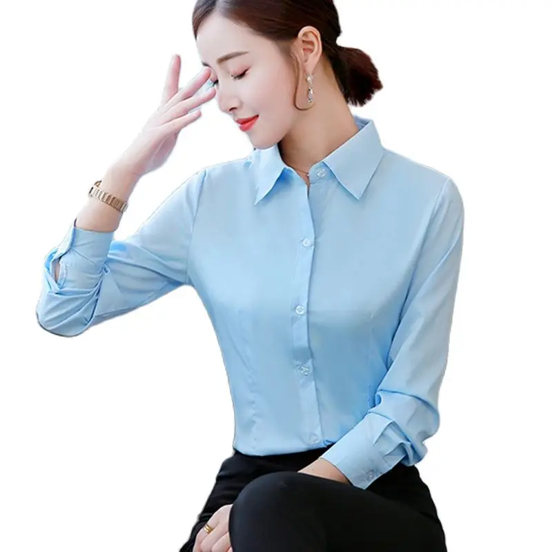Women Button Up Shirt Woman Blouses Cotton Tops And Blouses Woman Long
