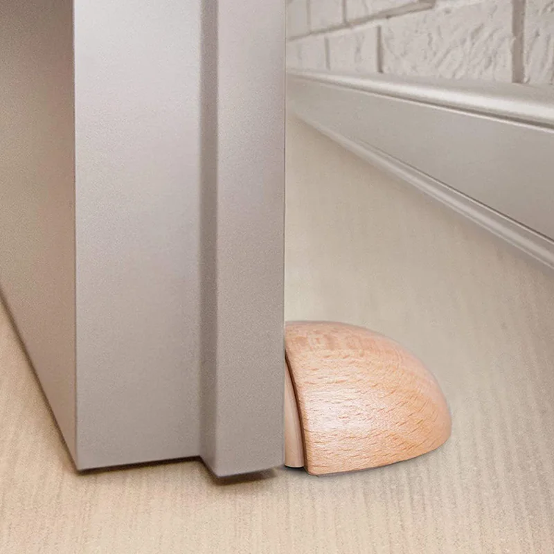 Door Stopper Wood Cylindrical Floor Mount Door Stop Bumper Non-magnetic Holder Catch Double-sided Adhesive Sheets Punch Free silicone door stopper,door stopper bumpers,door stopper,silicone rubber bumpers
