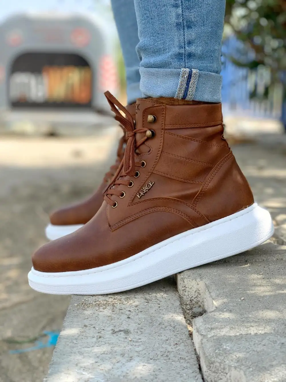 Scarpe Con Suola Alta Knack B-404 Taba