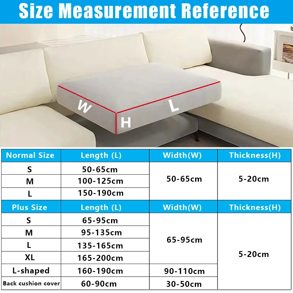 Thick Jacquard Sofa Seat Cushion Cover for Living Room Furniture Protector L-shape Corner Sofa Cover Removable Seat Slipcovers 3