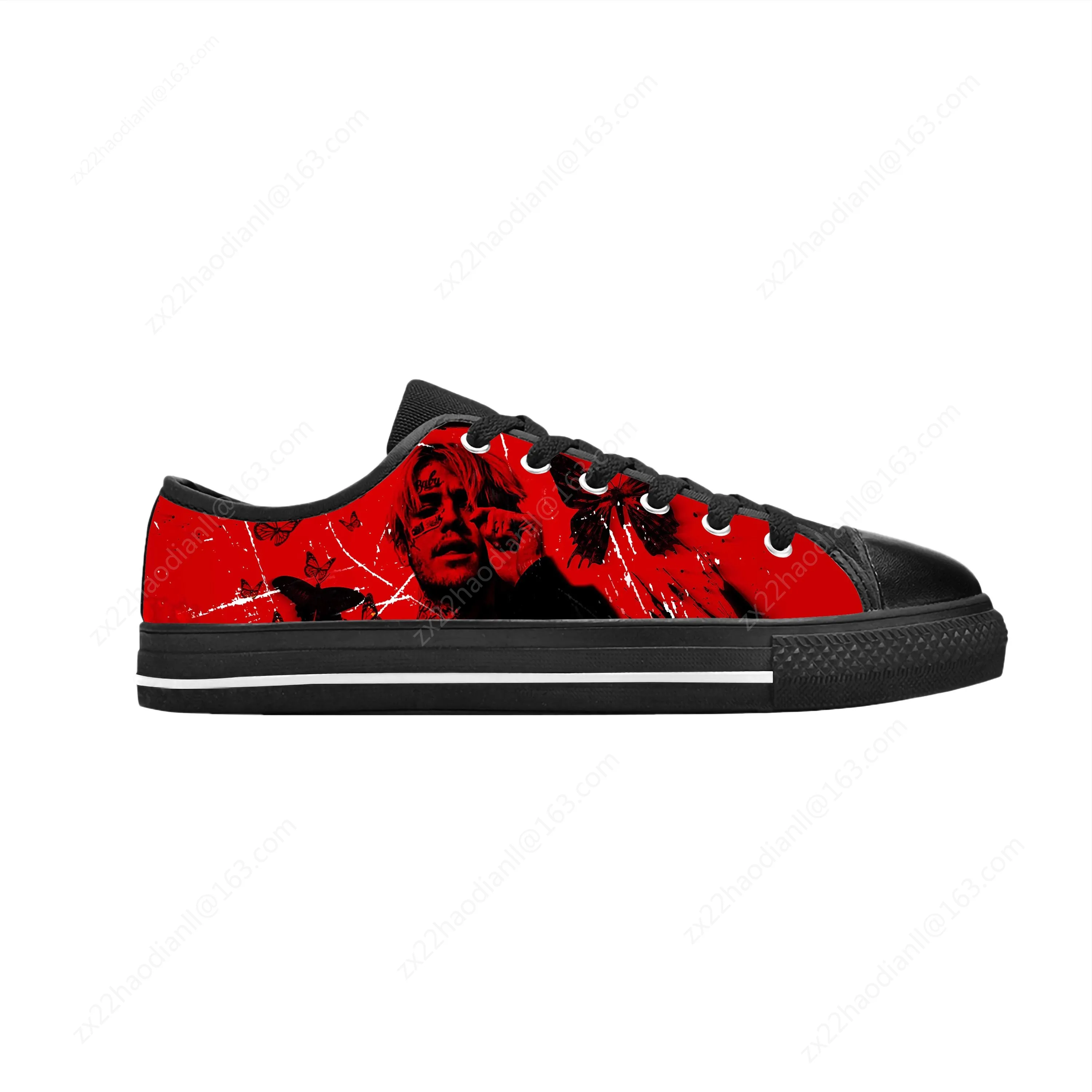 Lil Peep Hip Hop Rap Rapper Music Singer Fashion Casual Cloth Shoes Low Top Comfortable Breathable 3D Print Men Women Sneakers
