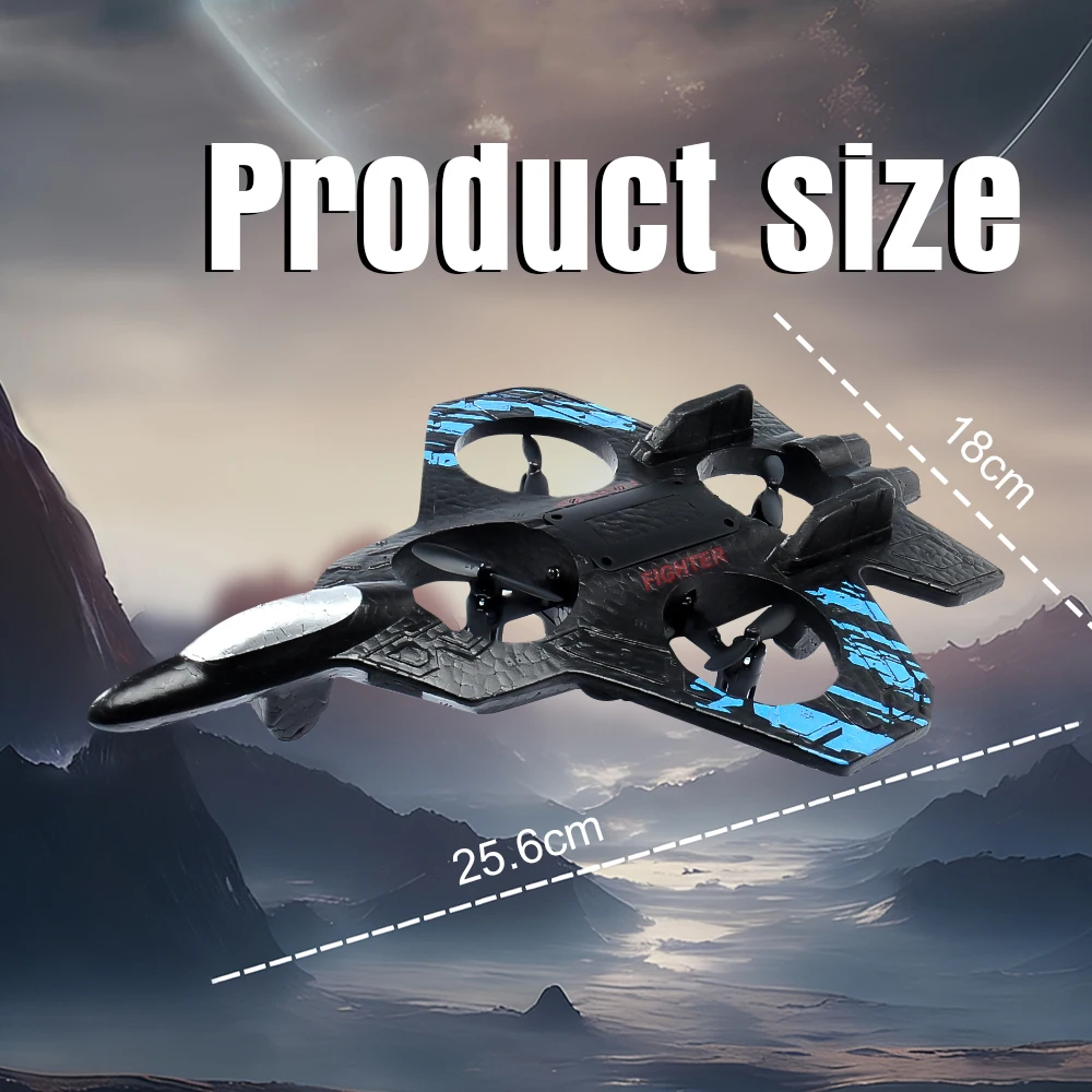 Avion RC planeur cascade 2.4G avec LED - ANTSIR