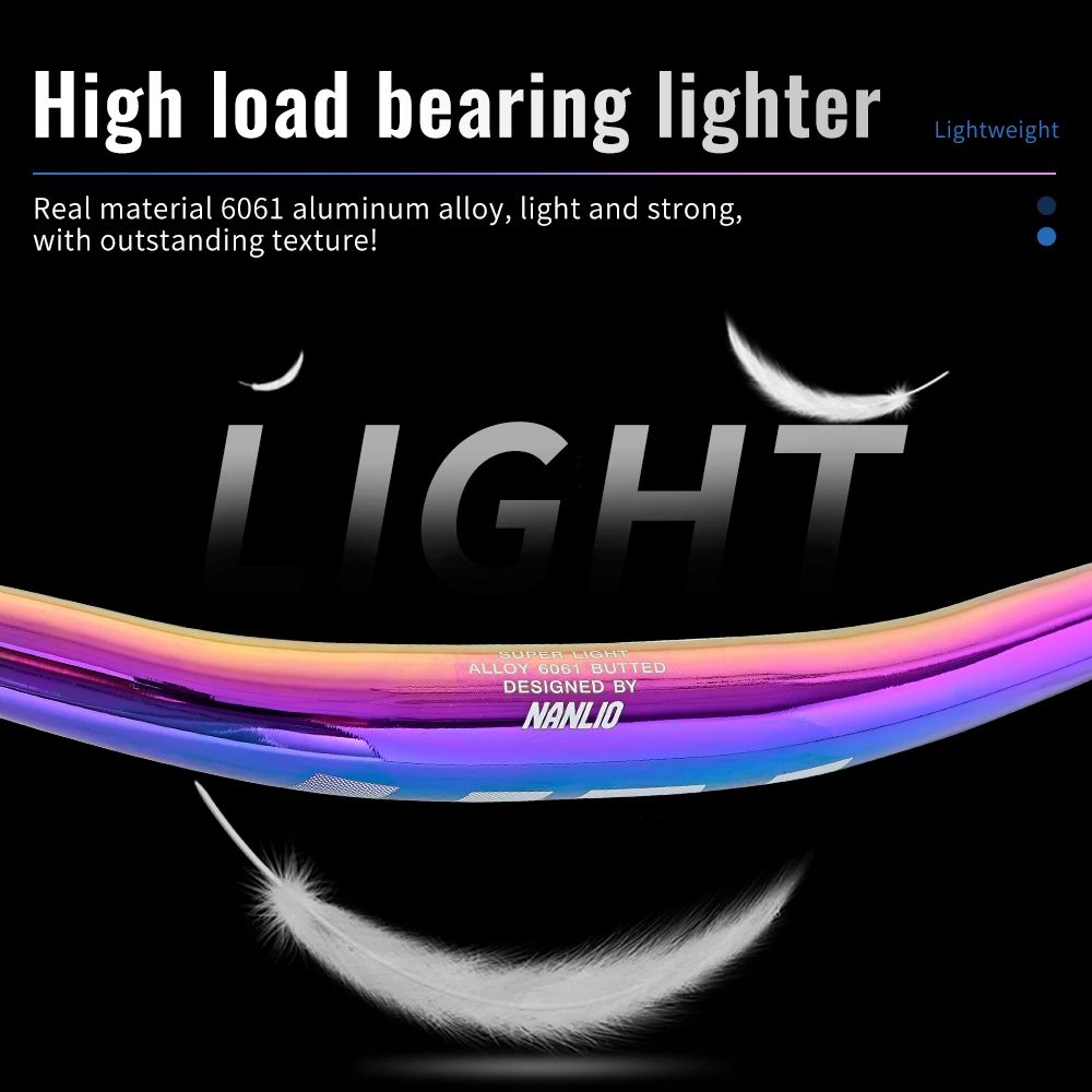 NANLIO MTB Bicycle Handlebar Swallow Shaped, Ultralight Aluminum Bike Handle 31.8x780mm BMX Mountain Cycling Parts Accessories - Image 6