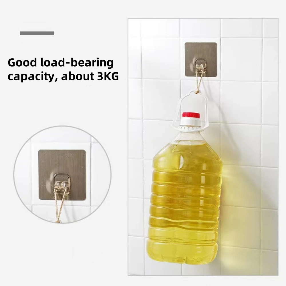 Transparent Self Adhesive Hooks Hanging Holder Shelf Hook for Kitchen Bathroom Wall Storage Rack Fixing Stickers Gadgets 20pcs adhesive wall hook