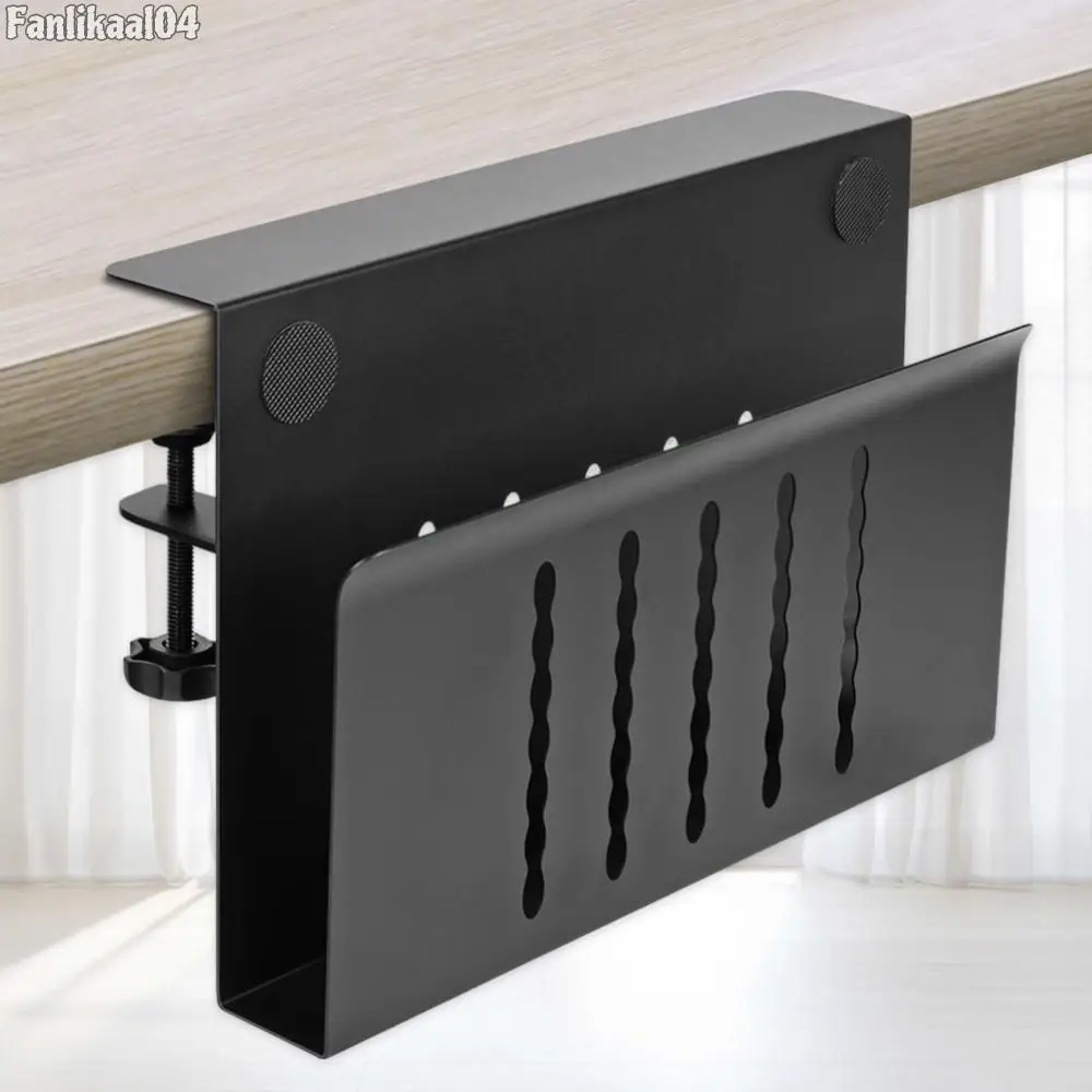책상 옆 수납 정리함 무타공 책상 아래 노트북 거치대 사무용품 및 스튜디오 필수품용 노트북 데스크 마운트