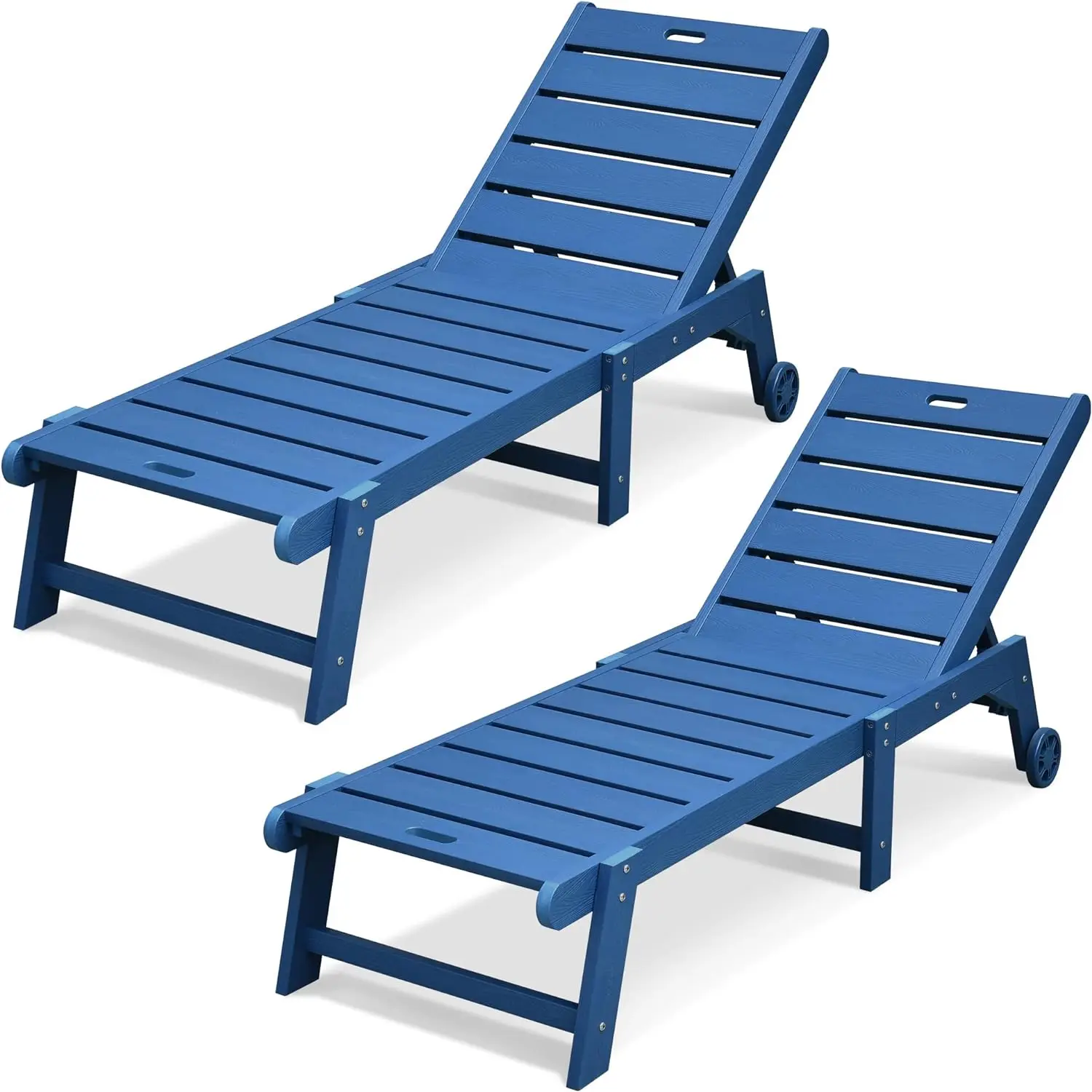

DWVO Outdoor Chaise Lounge Chairs Set of 2, Patio Lounge Chair with 5-Position Adjustable Backrest