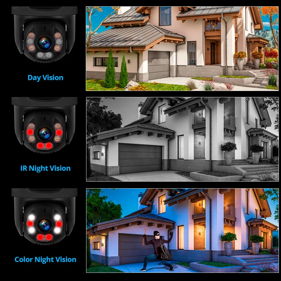 KERUI 2K 4MP 6MP HD POE Surveillance 8CH 16CH Camera System Dual Lens PTZ WIFI IP Home Security 8CH POE NVR Video H.265 CCTV Kit 3