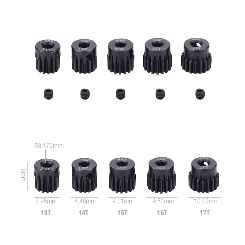 32DP Zahnräder Set – 3,175 Mm Bohrung, 12T-16T, Für 1/10 RC Auto Brushless/Brushed Motoren, Metall