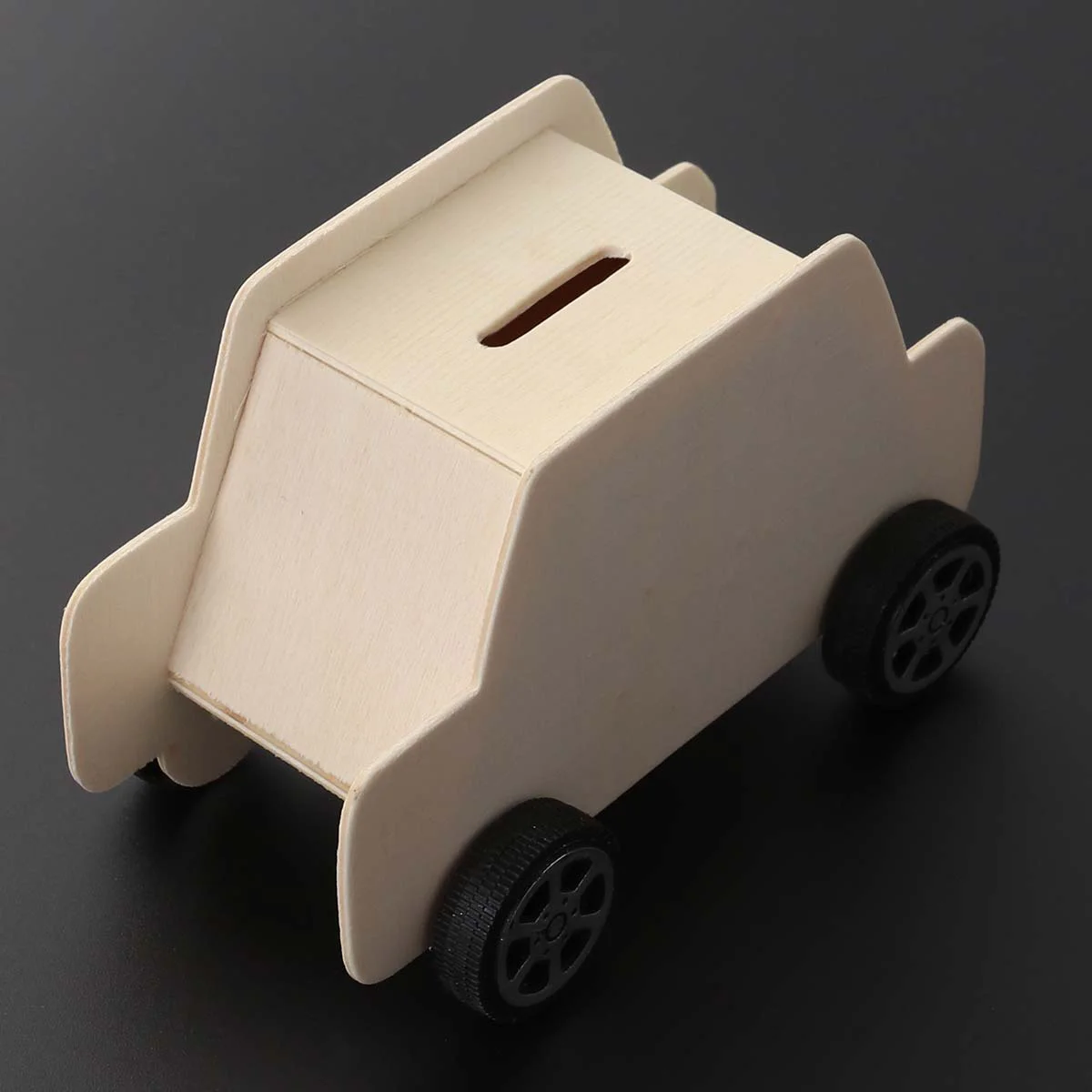 Wooden Car Shaped Coin Bank Kids Diy Crafts Money Box Educational Toy Gift Practical Creative Ability Development Wooden Saving 6