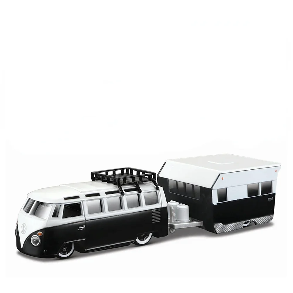 Maisto 1:64 Volkswagen Van Samba Alameda Trailer Trailer Model Simulation Car Model Lega Car Toy Collezione Maschile Regalo B678