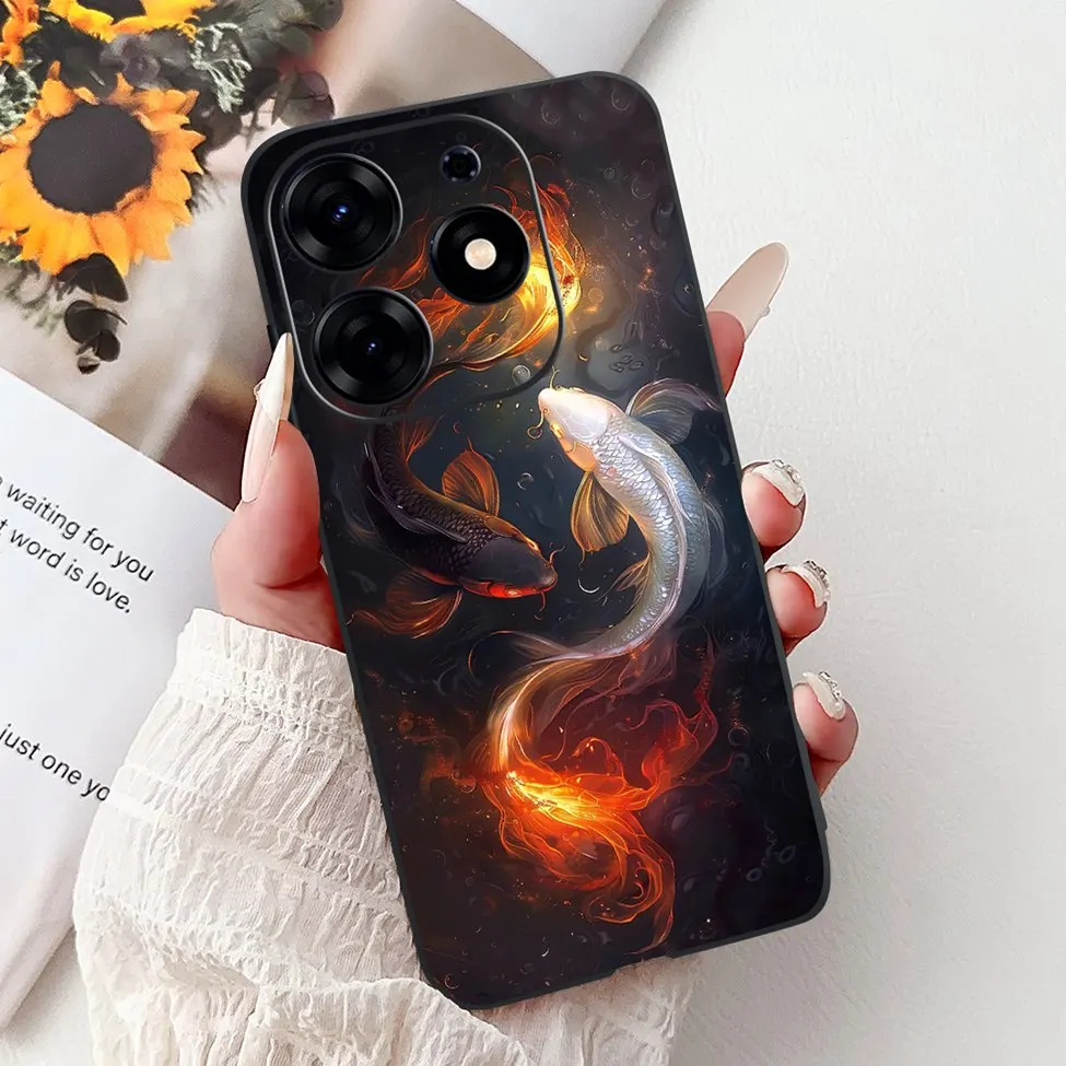 Silicone Cute Fashion Flower Painted Soft Back Cover