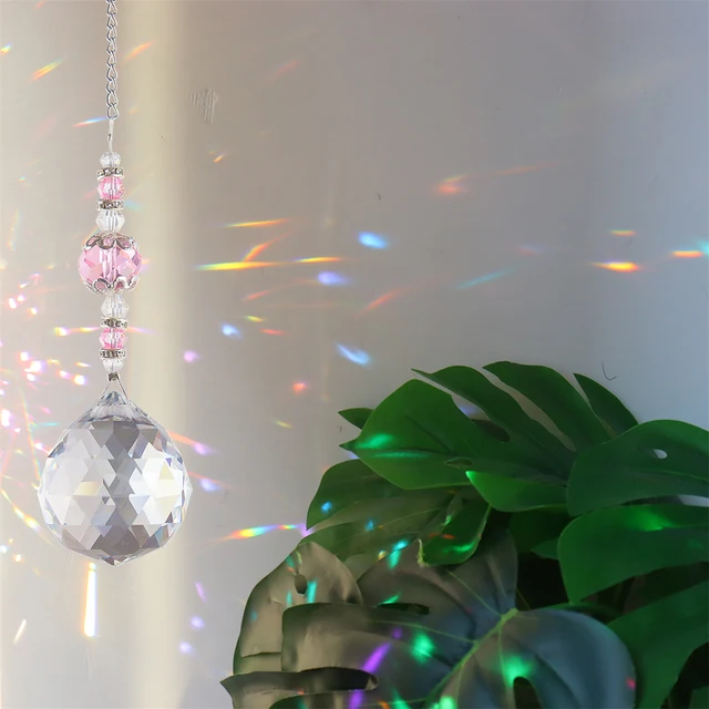 Átlátszó Golyó Kristályfény Kollekció Medál Ablak Kiegészítők Kristály Szivárványos Díszítő Szél Harangja Az Erkélyre - Image 3