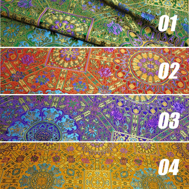 100x70cm Jacquard Brokat Stoff Damast chinesischen Stil Cheong sam mongolische Robe tibetische Robe buddhistische Kostüme DIY hand gefertigt – Detail 6