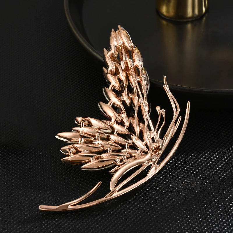 SUYU Gradual Butterfly Copper Micro Inlaid Cubic Zirconia Brooch Jewelry Gift Clothing Accessories