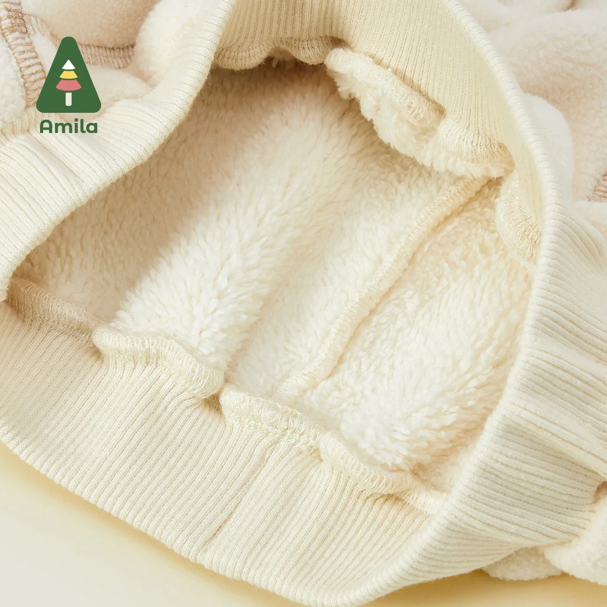 Amila Baby Children Casual Pants 2024 Winter New Multicolour Fleecing Cosy Color Blocking Warm   Baby Clothing