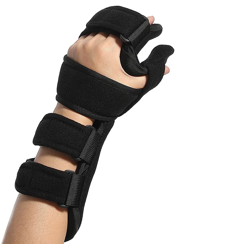 Stroke Hand Brace Support Adjustable Finger Night Hand Splint Support Orthopedic Wrist Rest Arthritis Tendonitis Rehabilitation
