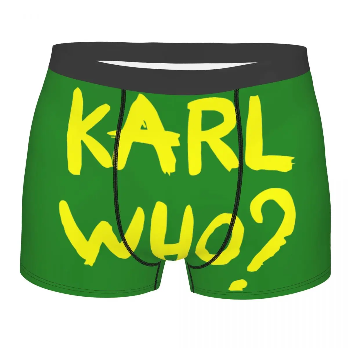 

Custom Yellow Karl Who Slogan Underwear Men Breathable Boxer Briefs Shorts Panties Soft Underpants For Homme