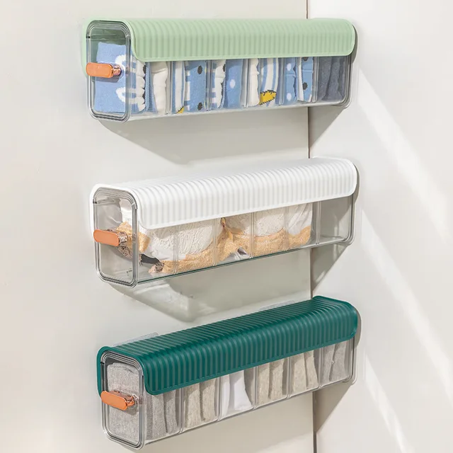 Falfüggő Átlátszó Fehérnemű Zokni Szekrény Bugyi Tároló Doboz Adattárolás Konyha Fűszeres Hálószoba Szervező