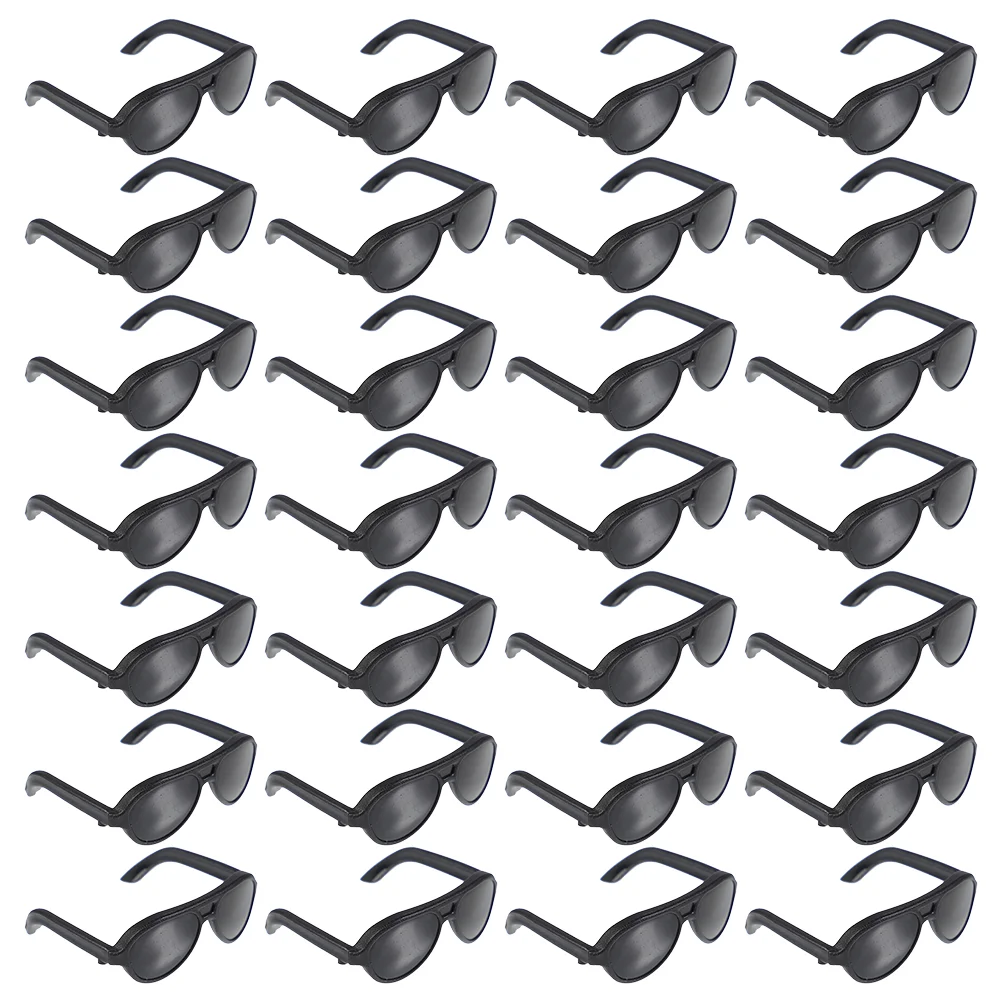 

100 Pcs Toy Mini Sunglasses Baby Travel Accessories Black Pvc Eyeglasses Toys