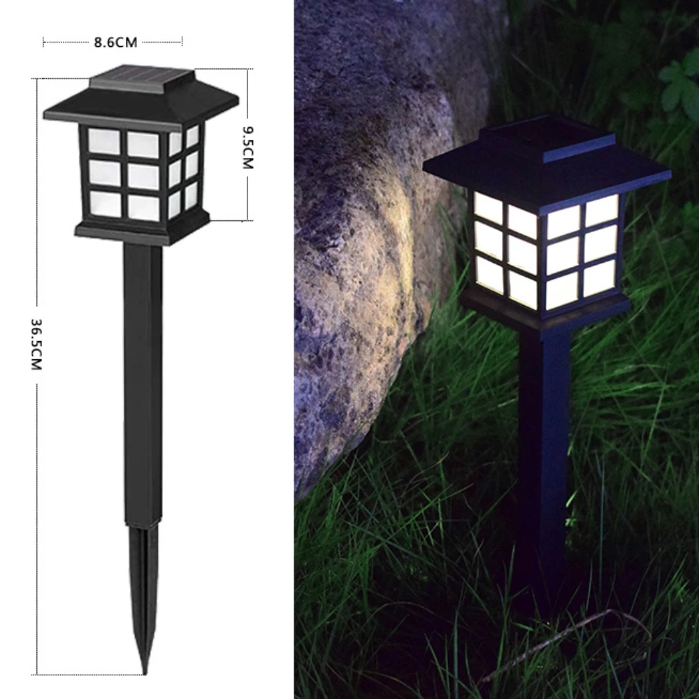 Led Houses Solar Pathway Lights Waterproof Outdoor Lamp for Garden Landscape Yard Patio Driveway Walkway Daily Illuminate 12pcs solar lights garden outdoor pathway walkway led lamps for landscape patio lawn yard driveway lighting christmas decorative