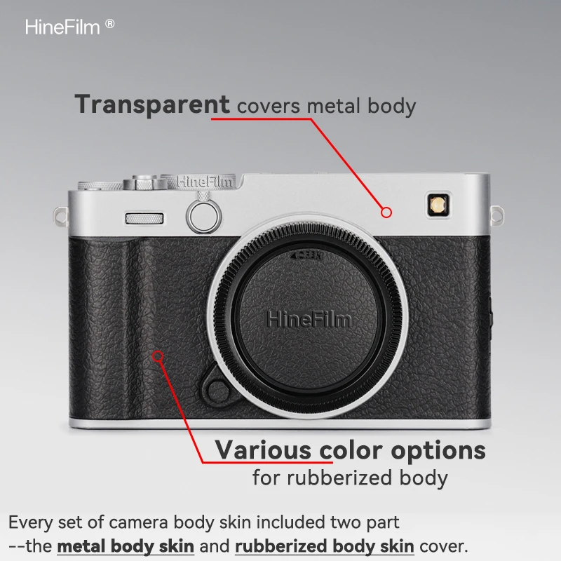 Fuji XE5 스킨 카메라 용 Hinefilm 스킨 투명 스티커 fujifilm X-E5 용 fuji XE 5 랩 커버 투명 보호 스킨