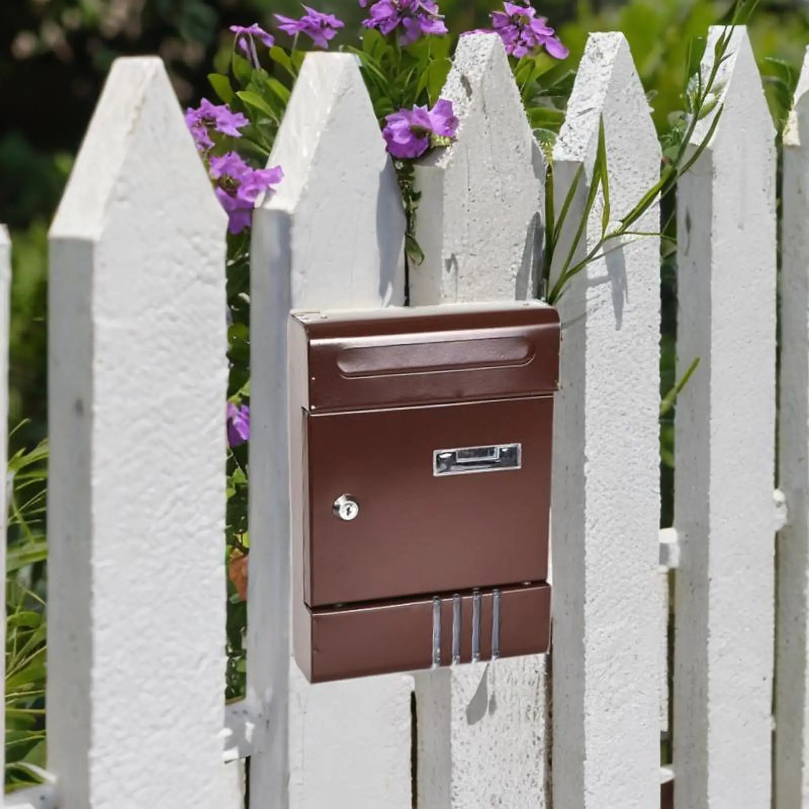 Wall Mounted Mailbox Letter Box Lockable Easy Installation Home Decorative Postbox Magazines Post for Outdoor Office Door