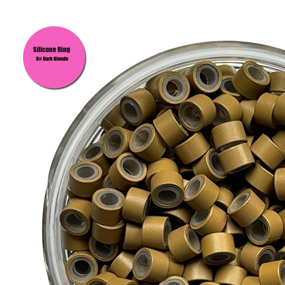 실리콘 마이크로 비즈 1000개 실리콘 마이크로 링 5.0mm*3.0mm*3.0mm 금발 헤어 익스텐션 링 링크 비즈 9가지 색상 선택 가능