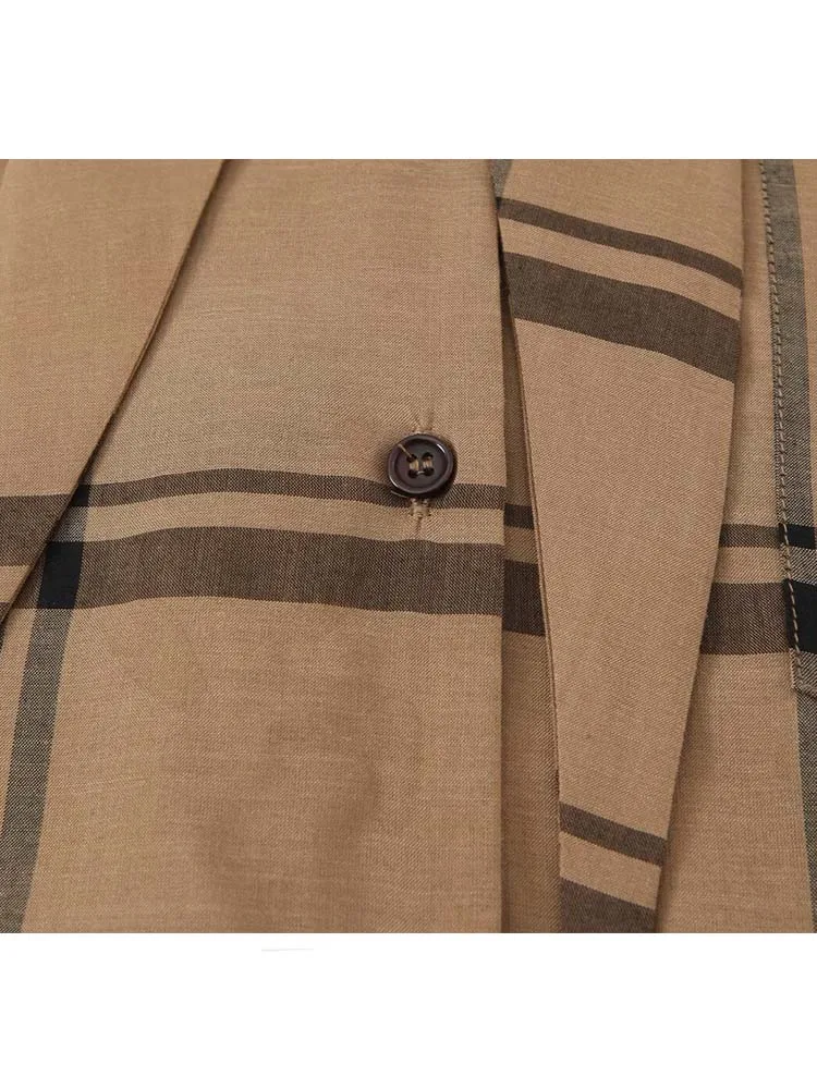 Chic Fashion Simple Style Shirts for Women 2025 New Fashion Long Sleeve Women's Casual Loose Plaid  Shirt And Blouse Woman