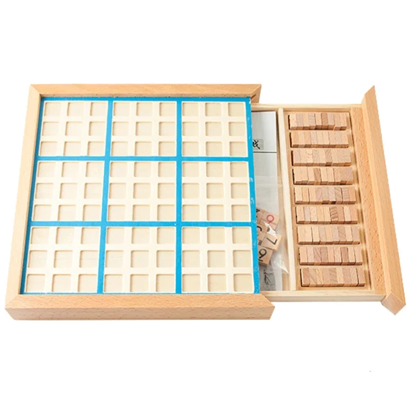 Montessori Wooden Educational Sudoku Crosswords Digits Inference logic Games Latin Square Math Puzzles Number Place Games Toys