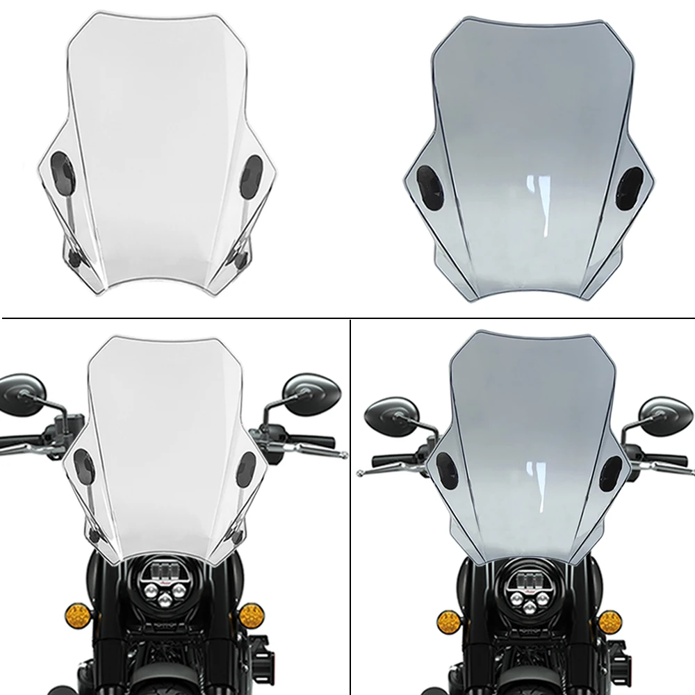 NEW Motorcycle Windshield Glass Cover Screen Deflector For Indian Chief Dark Horse Bobber  2022 2023