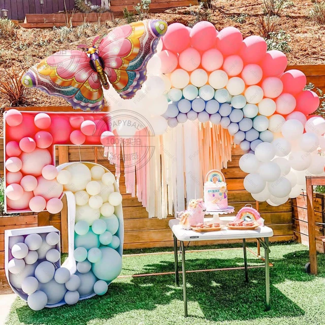 Pastel Rainbow Birthday Decorations  Pastel Rainbow Party Decorations -  Balloons - Aliexpress