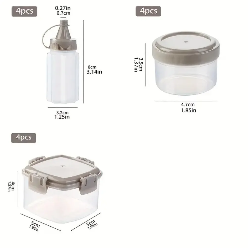 12pcs Mini Condiment Squeeze Bottles Portable Leak-Proof Dispensers for Sauces & Dressings Ideal for Picnics Lunches and Parties condiment squeeze bottles