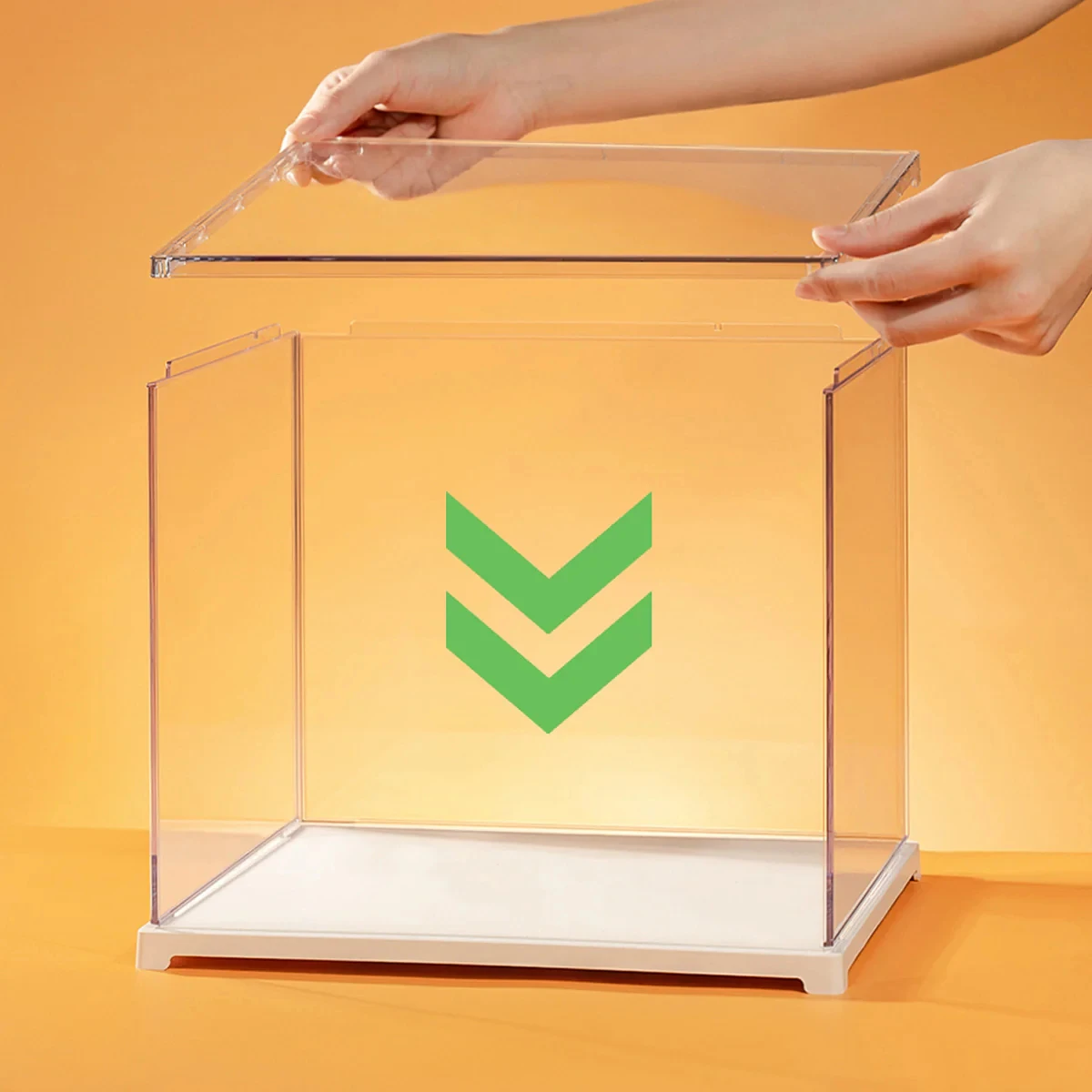 로보타임 롤라이프 클리어 디스플레이 케이스 초상화 크기 전면 도어 스택형 디자인 먼지 방지 미니어처 하우스용 쇼케이스