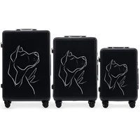 Wings ABS + Ensemble de 3 valises personnalisées - Noir Black Dog Travel Kit (S/M/L) 1