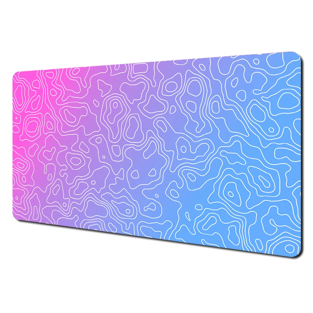 Cute Pink Kawaii Non-Slip Gaming Desk Mat with Durable Stitched Edges for Office and Gaming Use