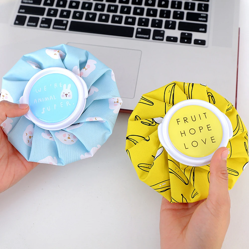 Cloth Ice Pack Pain Relief Folding Ice Pack Cartoon Reusable Leakproof Hot Water Bag Cold and Hot Compress Physiotherapy Bag