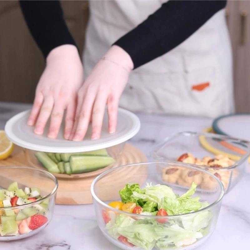 1pcs Universal Kitchen Silicone Food Covers Refrigerator Kitchen Fresh Keeping Caps Reusable Bowl Pot Silicone Cover