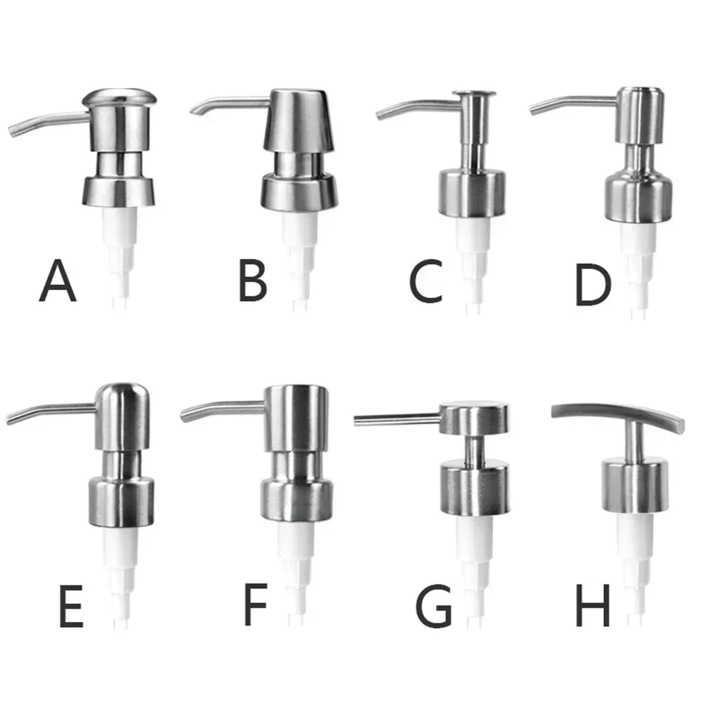 1pc Stainless Steel Liquid Lotion Dispenser Head Replacement Soap Shampoo Shower Gel Pump Jar Tube Press Head Bathroom Hardware soap dispenser soap pump soap dispenser head wall mounted dispenser shower dispenser
