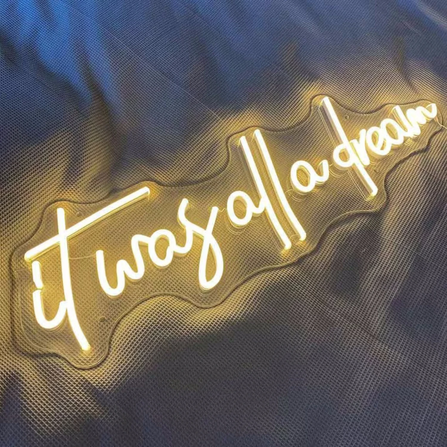 It Was All A Dream Neon LED Sign Home Bedroom Living Room Wall Decoration Atmosphere Light Birthday Gift Party Bar Space Design 12w uv purple light bulb e27 glow in the dark party supplies party lamp light bar fluorescent atmosphere decoration bulb